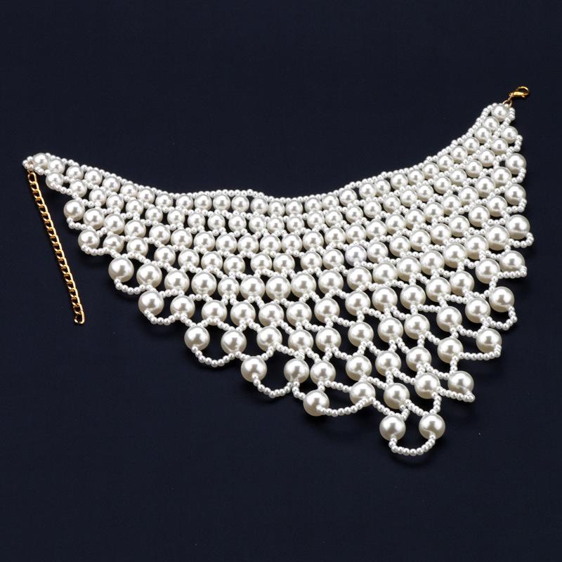 Handmade European & American Faux Pearl Bridal Necklace