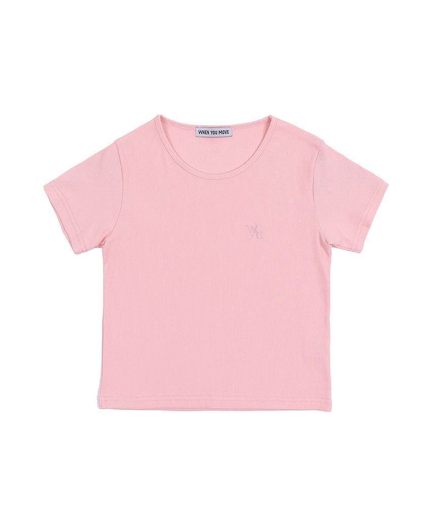 WHEN YOU MOVE Signature Logo Embroidered Round Cropped Short Sleeve (4 Colors)