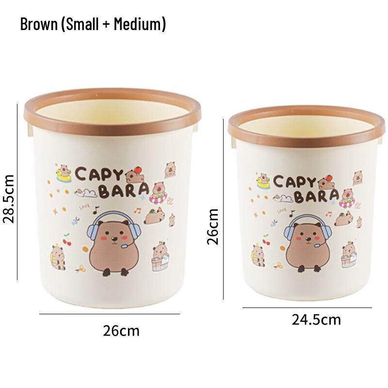 Stylish Household Trash Can with Liner Holder