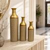 3 Pieces Metal Honeycomb Vase Stylish for Hallway Decor