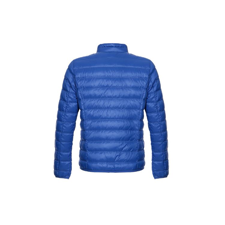 Emporio Armani EA7 Letter Print Warm Stand Collar Zipper Lightweight Long Sleeve Down Jacket Men Jackets Blue 8NPB01-PN29Z-1598