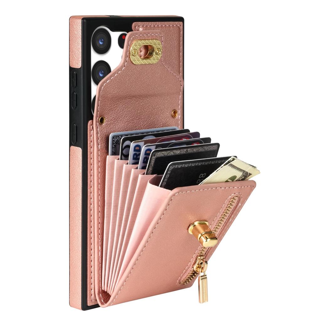 Zipper Crossbody Cards Solt Leather Wallet Case For Samsung Galaxy Z Flip 5 4 3 S23 Ultra S22 Plus S20 S21 FE A54 A53 A13 A04 A52S 5G Cover