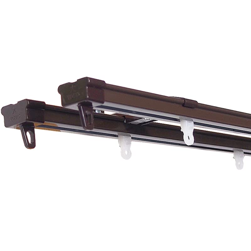

TOSO Square Retractable Curtain for Curtains of Rail, Double, 1.2m-2.0m (Set 1) (Brown)