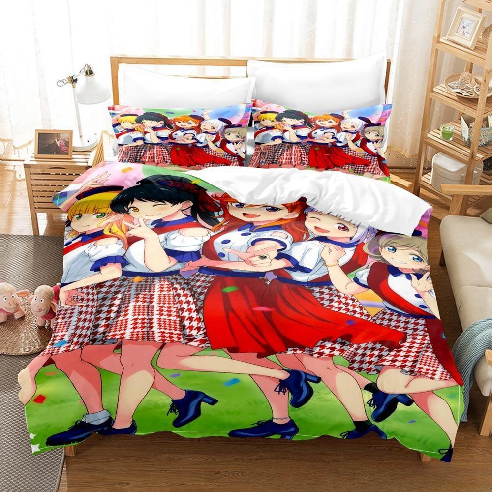 3D Printed Anime Kawaii Girs Love Live! Bedding Set Single Twin Full Queen King Size Bed Set Adult Kid Bedroom Duvetcover Sets