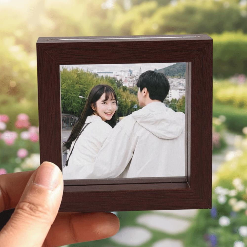 5 Stück Quadratisches Puzzle-Bilderrahmen Dekorativer Kühlschrankmagnet Kühlschrank-Bilderrahmen Foto-Display
