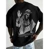 Herren-T-Shirt mit Rundhalsausschnitt, Retro-Kurzarm