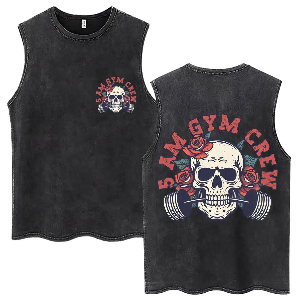 

Wash Change Begins with Discomfort Butterfly Skeleton Gym Tank Tops Vintage Men Women Oversized Sleeveless T-shirt S