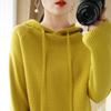 Women S Thick Knit Hooded Pullover Sweatshirt Loose Fit Autumn Style