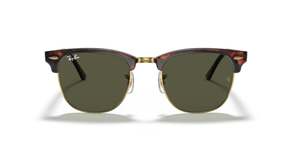 Ray-Ban RB3016 Clubmaster Square Sunglasses W0366 G-15 GREEN 51 Mm