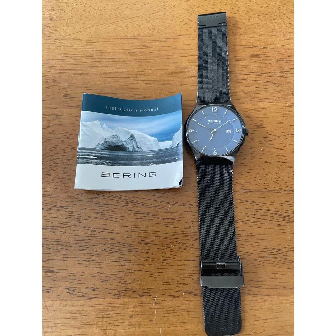 Used BERING SOLAR navy watch