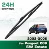 Rear Windshield Wipers Blades,Premium All-Season Wiper Blades Replacement For Peugeot 206 SW Estate 2002-2006