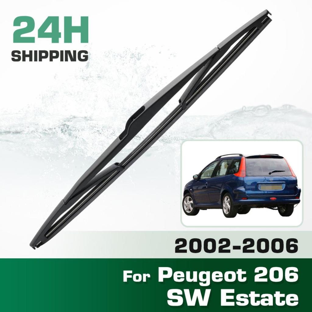 Rear Windshield Wipers Blades,Premium All-Season Wiper Blades Replacement For Peugeot 206 SW Estate 2002-2006