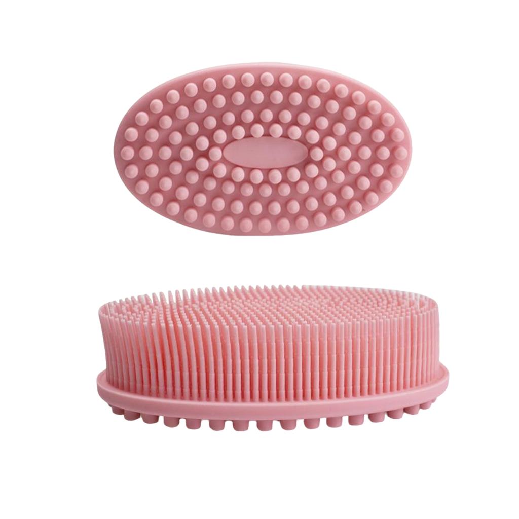 [2-in-1 silicone bath brush] Baby-grade skin-friendly material full body cleansing massage brush
