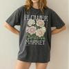 Flower Market Shirt – Vintage Paris Floral Graphic Tee, Comfort Colors® Rose T-Shirt