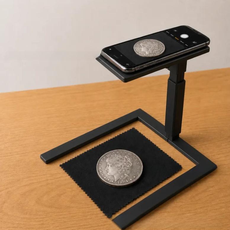 Coin Photography Stand 3D Printed Display Holder Rack for Coin Collectors Photography Props Desktop Decor and Craft Tool