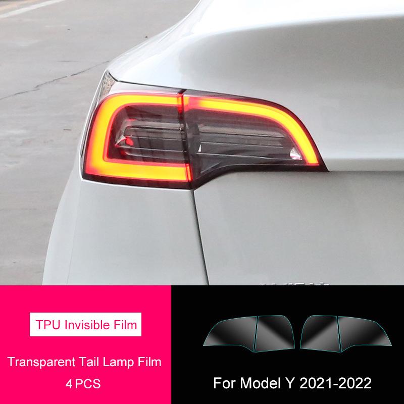 For Tesla Model 3 Y S X TPU Blackened Headlight Taillight Foglight Protective Film Headlight Tail Lamp Color Changing Films