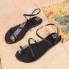 2025 New Ladies Shoes Open Toe Women's Sandals Slip-on Summer Beach Plus Size Light  Comfortable Flat Sandals Zapatos