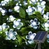 Outdoor Solar Lamp LED Cherry Blossom Fairy Light String Garden Christmas Holiday Decor Solar Garland Wedding Party Decoration