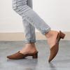 Heli Shark Dam Chunky Heel Spetsig Tå Stängd Tå Casual Halvtofflor - Vår/Sommar Mode Sandaler