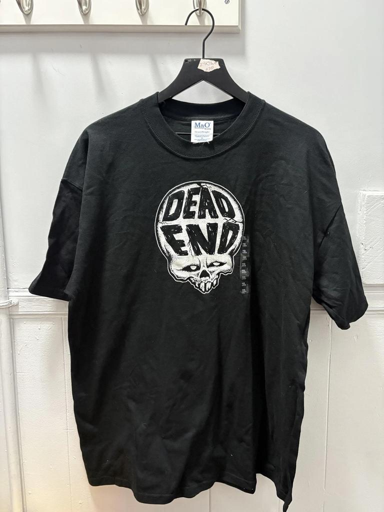 Dead End Shirt Mens Extra Large Black Skull Graphic Horror Punk Tee M&O Knits