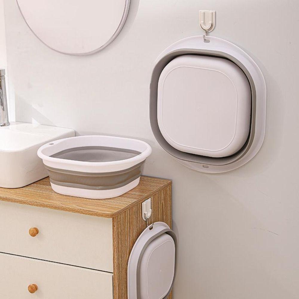 Platzsparendes faltbares Waschbecken, leichte Kunststoff-Waschwanne für Badezimmer, Küche, Camping, Reisen