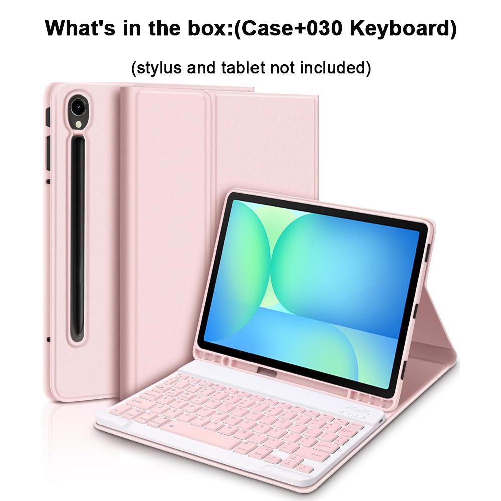 Keyboard Case for Samsung Galaxy Tab S10 Lite / S10 FE / S9 FE / S9 / S8 / S7 10.9-inch/11-inch Tablet Case with Pencil Holder