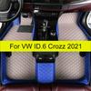 Car Floor Mats For VW Volkswagen ID.6 Crozz   Auto Foot Pads Automobile Carpet Cover Interior Accessories