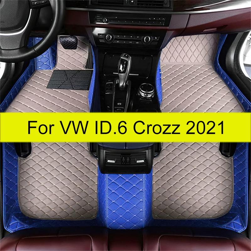 Car Floor Mats For VW Volkswagen ID.6 Crozz   Auto Foot Pads Automobile Carpet Cover Interior Accessories