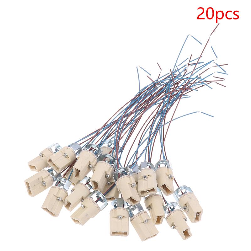 10/20Pcs G9 Light Bulb Socket Ceramic Lamp Base Holder Connector Led Halogen Light Led Lamp Bulb Holder Base Fixture