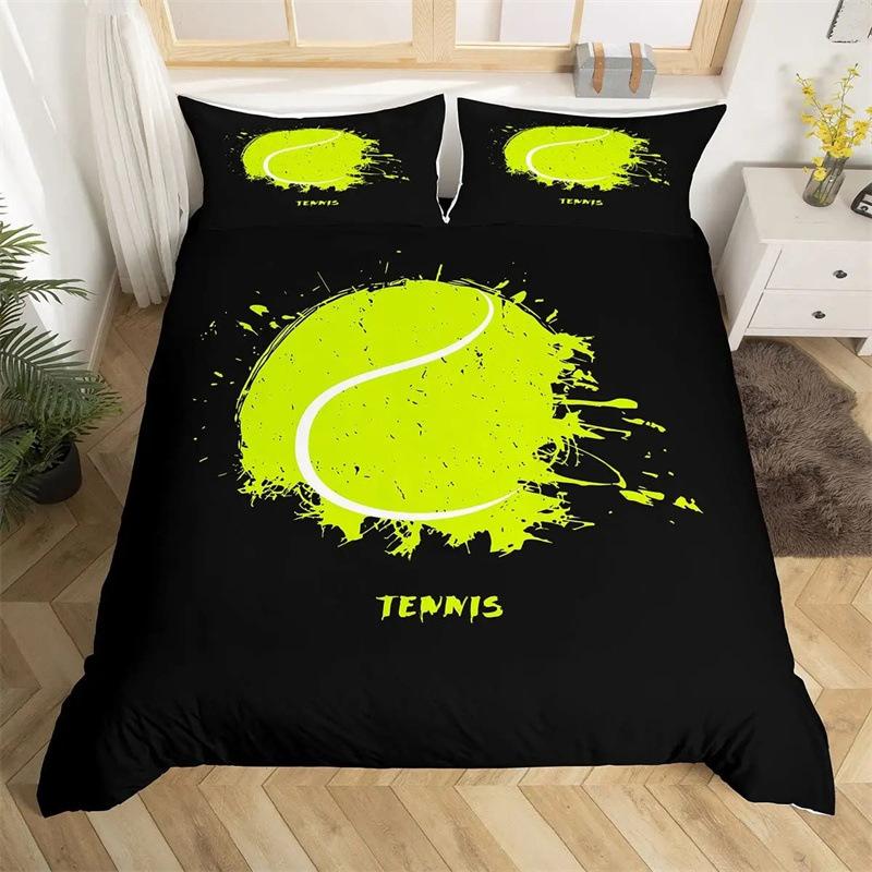 Tennis-themed Duvet Cover Set - Bedding Set - 3-piece Duvet Cover Set