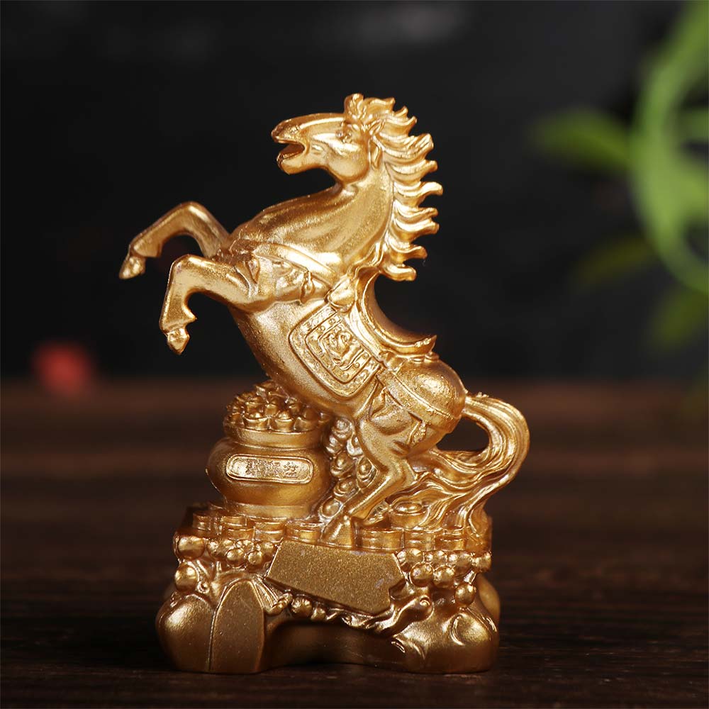 Creative PVC Statue Feng Shui Design Desktop Ornament Zodiac Animal Horse Sculpture  Gift Idea