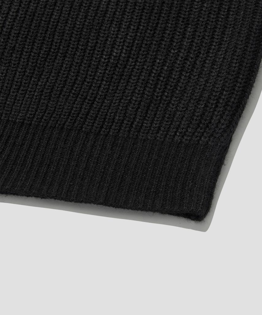 AGOD Refined Two-Way Knit Zip-Up [Black]