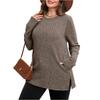 Women's Solid-color Fashionable Round-neck Top