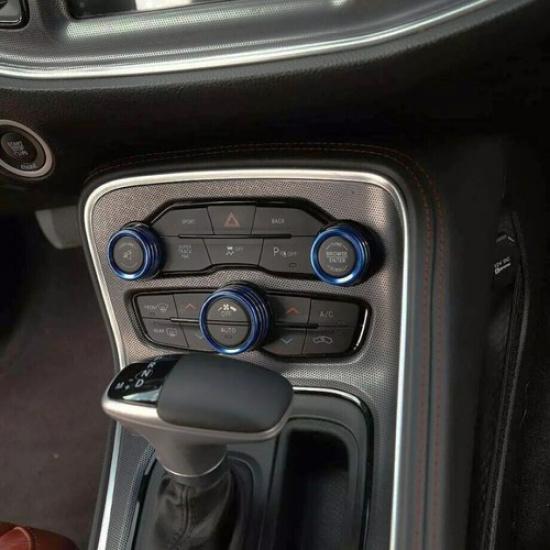 Car AC Switch Trim Ring Knob Cover For Chrysler 300 2011 -  Accessories Blue