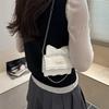 Women's crossbody bag, elegant chain shoulder bag, bow-knot small handbag, multi-functional commuting versatile casual fashionable small square bag