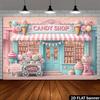 2D Sweet Treats Candy Shop Backdrop for Candy Themed Party Photography