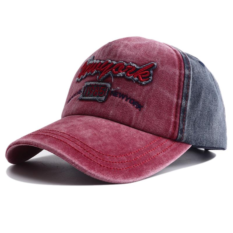 New Unisex Washed Cotton Snapback Hat With Letter Embroidered Stitching Baseball Cap Men Women Adjustable Casual Outdoor Streetwear Dad Hat