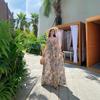 Real Photo of the Southern France Holiday Waist-cinching Backless Beach Dress, Elegant Floral Bohemian Slip Dress