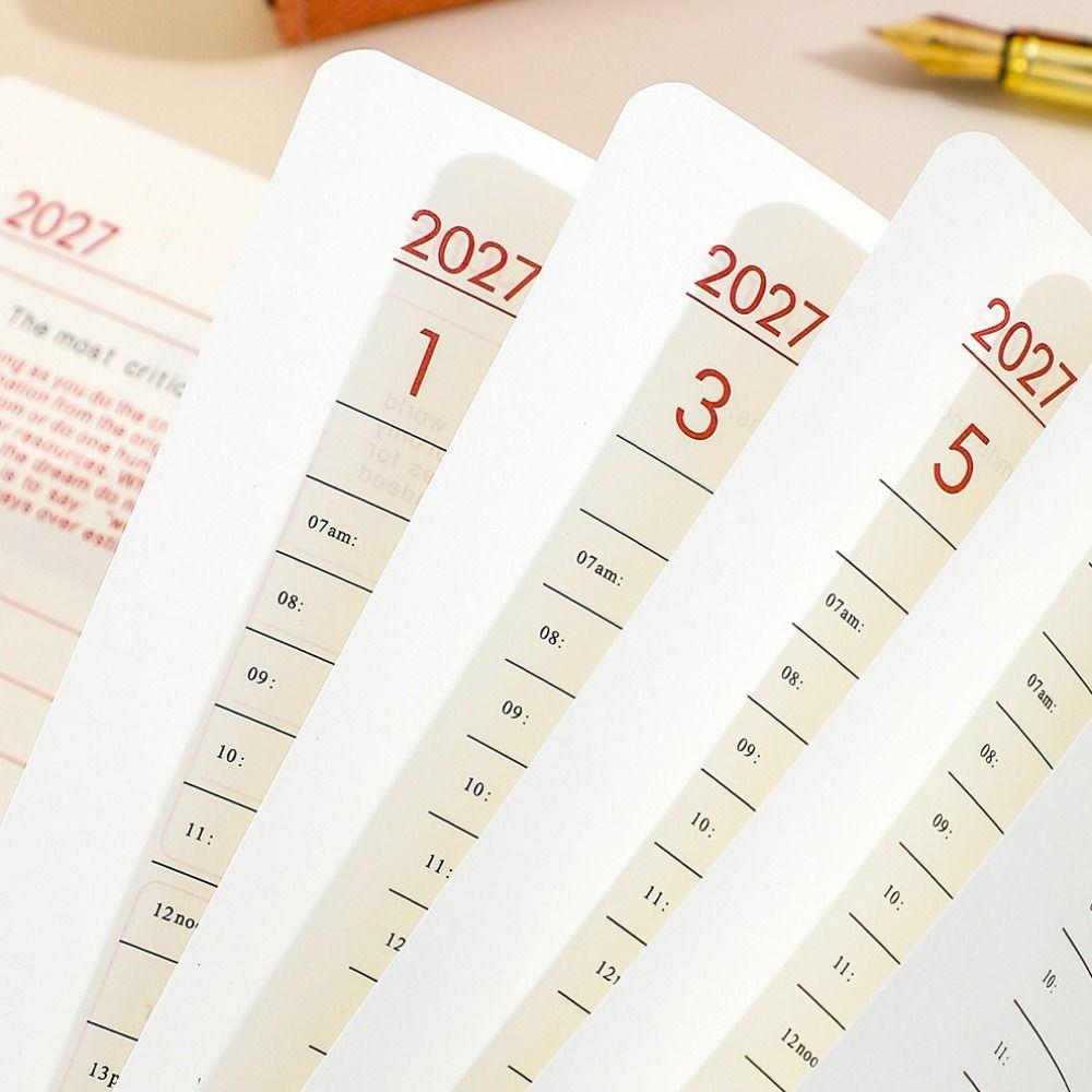 12 Months 2027 Schedule Planner Notepad Wear-resistant To-do List Notebook  Student