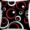 Popular Simple Geometric Abstract Red Black Striped Sofa Cushion Pillow Case Home Removable Washable
