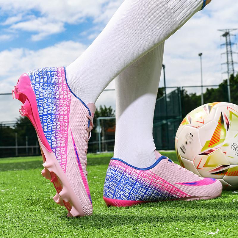 Pantofi de fotbal pentru bărbați Ghete de fotbal înalte, Ghete de fotbal cu crampoane, Atletici respirabili de exterior, Crampoane profesionale, Pantofi de fotbal pentru tineri băieți, Unisex