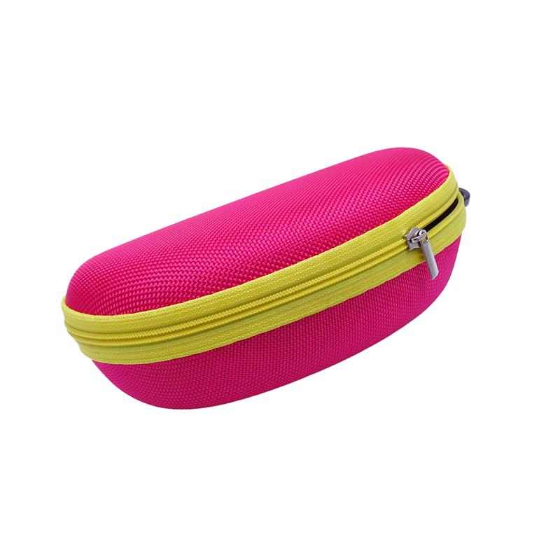 Portable Eva Glasses Case With Carabiner Hook Colorful Sunglasses Hard Cases Zipper Eyeglasses Protector Box Eyewear Accessories