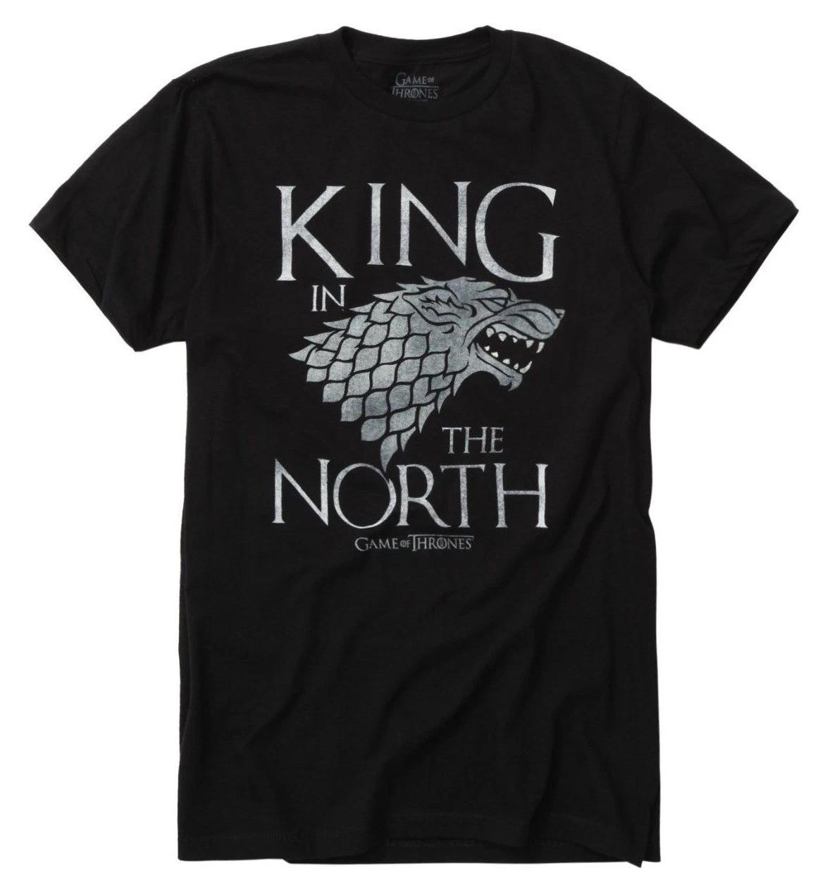 

Game Of Thrones KING IN THE NORTH Stark Direwolf 100% Cotton T-shirt Mens Tees Top NWT Licensed & Official 3XL