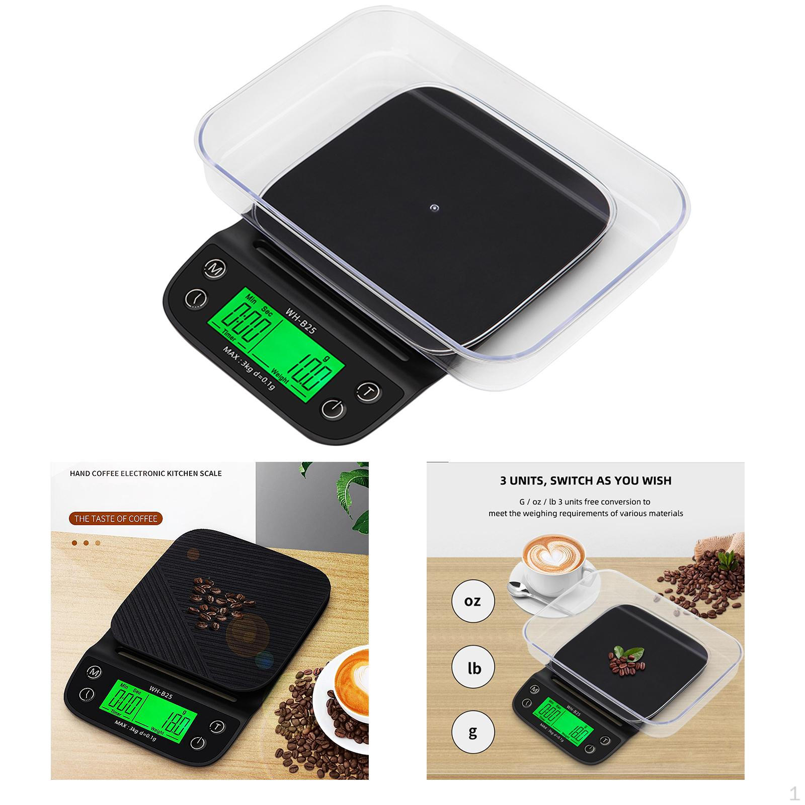 Scale Digital Kitchen Weight Grams Battery Powered for Coffee