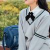 Cămașă cravată pentru femei Design de culoare solidă Închidere ușoară cu cataramă Design încrucișat Cravată pentru gât Uniforme de lucru pentru absolvire Cravată pentru studenți