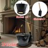 2PCS/SET Household Iron Fireplace Scraper Bucket Set for Convenient Ash Cleaning with Iron Bucket Tool Ash Scraper