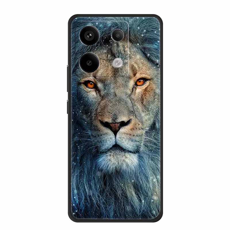 For Xiaomi Redmi Note 13 Pro 5G 4G Case Animals TPU Soft Silicone Back Cover Phone Cases for Redmi Note13 4G 5G Bumper Wolf Para