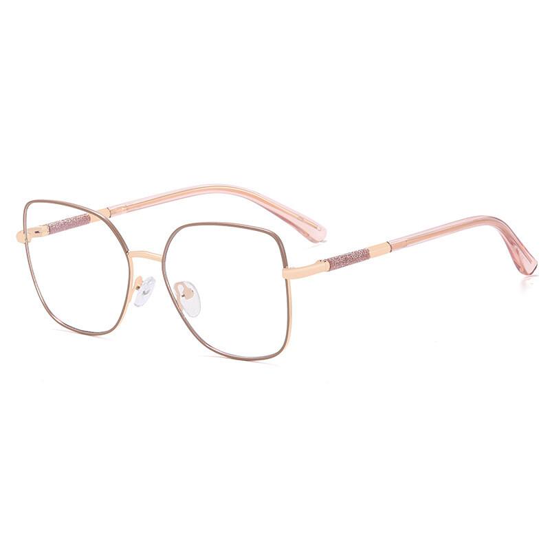 Transparent Computer Glasses Frame Women Anti Blue Light Presbyopia Eyewear Spring Hinge Metal Frames Reading Glasses Unisex