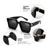 New Luxury Brand Designer Square Oversized Sunglasses Men Women  Fashion Thick Frame Glasses Mens Uv400 Male Celebrity