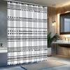Black And White Tribal Stripe Shower Curtain Geometric Pattern Modern Bathroom Decor Waterproof Bath Curtain Home Accessory